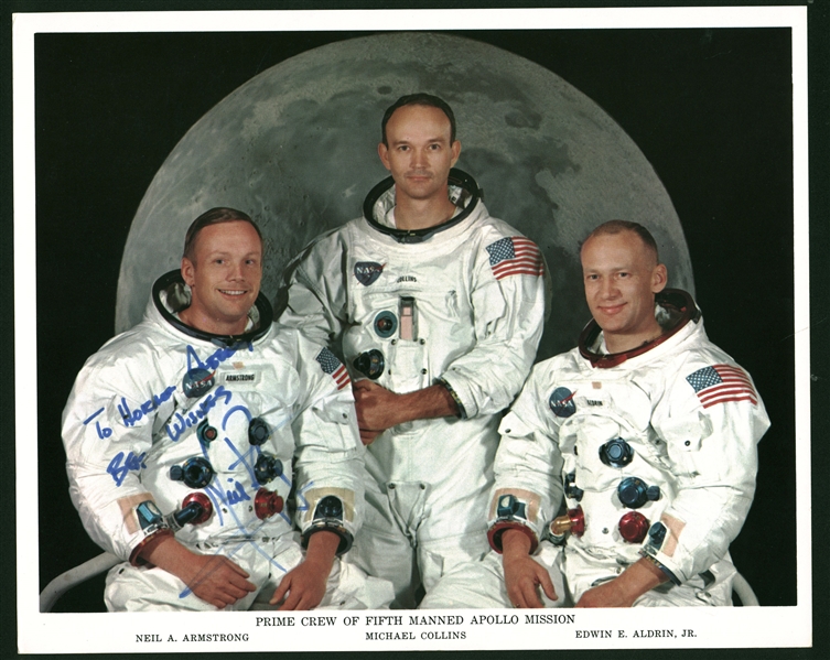 Apollo 11: Neil Armstrong Signed & Inscribed 8" x 10" Official NASA Portrait Photograph (Beckett/BAS Guaranteed)