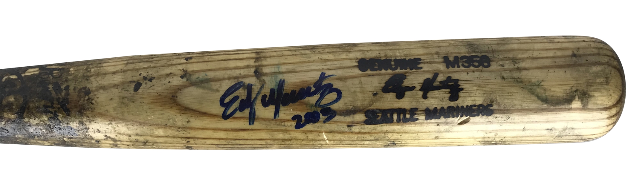 Edgar Martinez Signed & Game Used 2003 M356 Baseball Bat w/ Possible Illegal Pine Tar! - PSA/DNA GU 10!