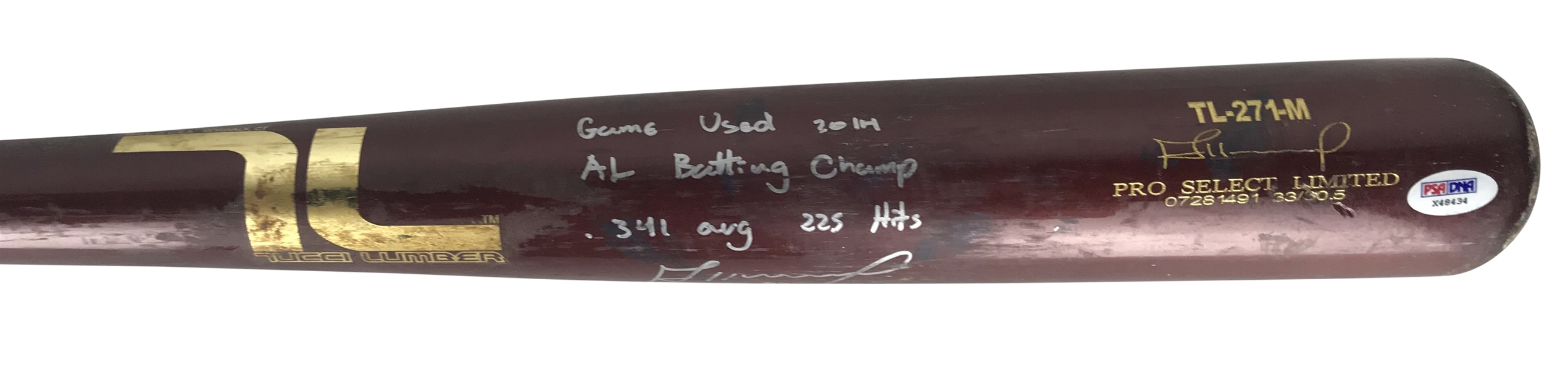 Jose Altuve Signed & Game Used 2014 TL-271-M Baseball Bat - PSA/DNA GU 9.5!