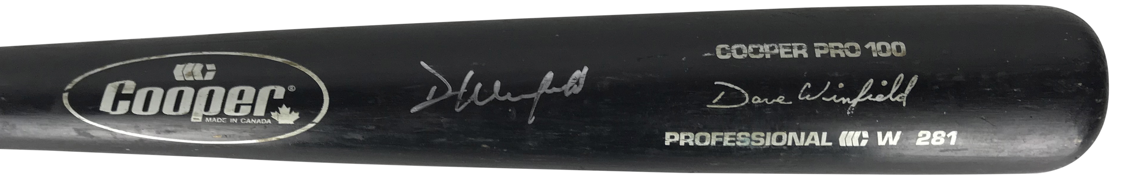 Dave Winfield Signed & Game Used 1987-92 W281 Cooper Baseball Bat - PSA/DNA GU 10!