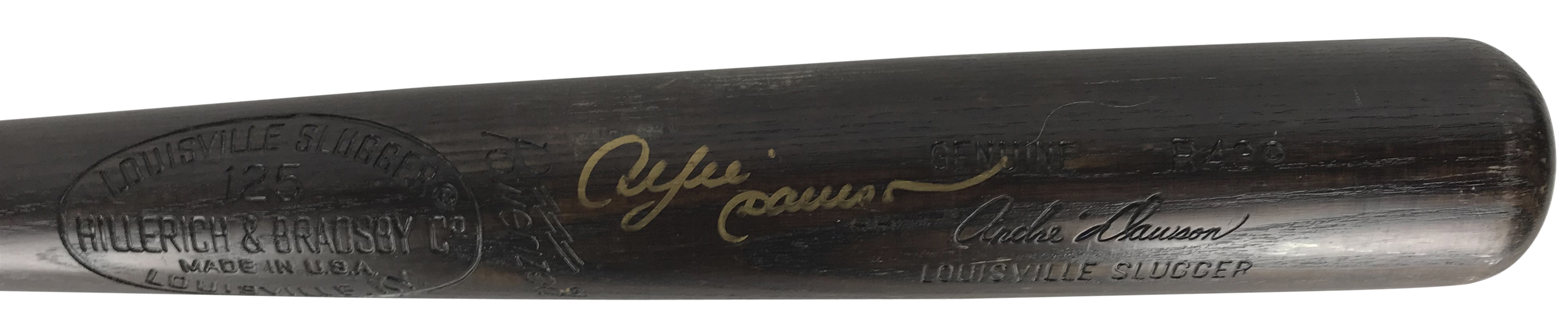 Andre Dawson Signed & Game Used R43 1979 Baseball Bat - PSA/DNA GU 9!