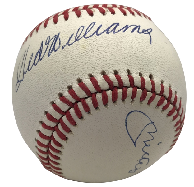 Unique Mickey Mantle, Joe DiMaggio, and Ted Williams Multi-Signed OAL Baseball (PSA/DNA)