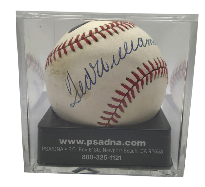 Ted Williams Signed OAL Baseball PSA/DNA Graded NM-MT 8!