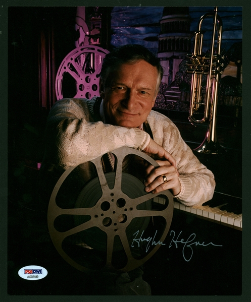 Playboy: Hugh Hefner Signed 8" x 10" Color Photograph (PSA/DNA)
