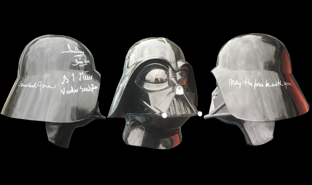 James Earl Jones, Dave Prowse & Brian Muir Signed Full Size Darth Vader Helmet (BAS/Beckett)