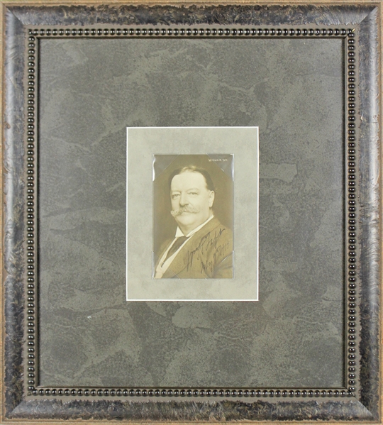 President William H. Taft Signed & Dated 1913 Cabinet Photograph in  Framed Display (BAS/Beckett)