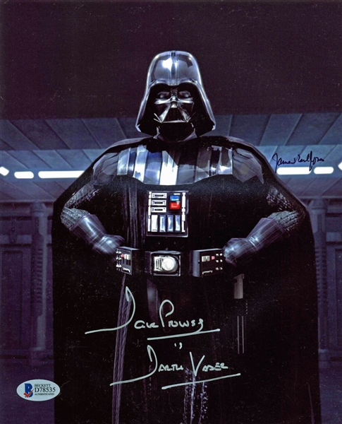 Darth Vader: David Prowse & James Earl Jones Signed 8" x 10" Color Photo (#3)(BAS/Beckett)