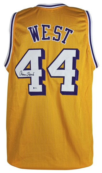 Jerry West Signed Los Angeles Lakers Jersey (BAS/Beckett)