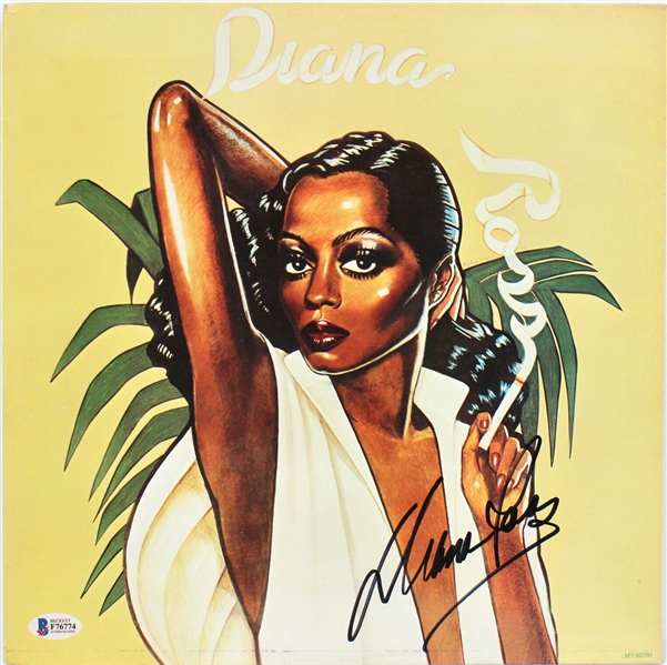Diana Ross Signed "Ross" Record Album Cover (Beckett/BAS)