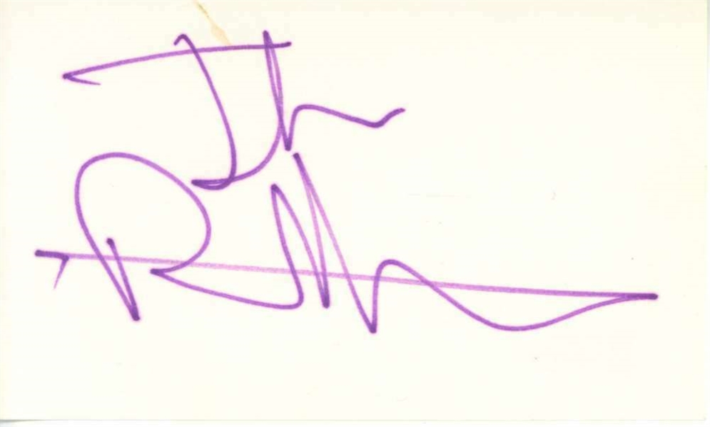 Johnny Rotten Signed 3" x 5" Index Card (Beckett/BAS)