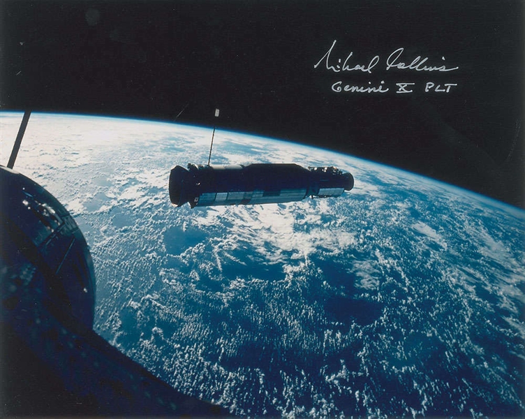 Apollo 11: Michael Collins Signed & Inscribed Gemini X 8" x 10 Photograph (Beckett/BAS Graded MINT 9)