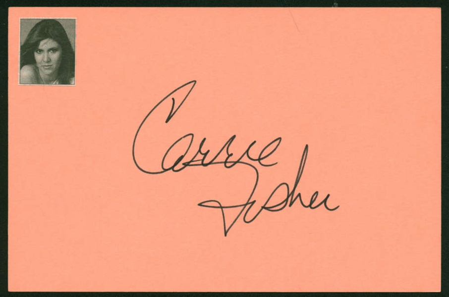 Carrie Fisher Vintage Signed Album Page c. 1978 (PSA/DNA)