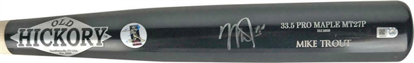 Mike Trout Near-Mint Signed Old-Hickory MT27P Baseball Bat (MLB)