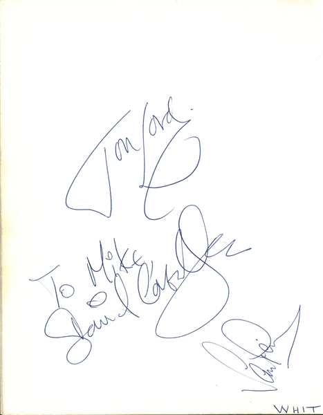 Whitesnake c. 1981 Group Signed 8" x 10" Album Pages w/ Coverdale, Pace & Others (REAL/Epperson)