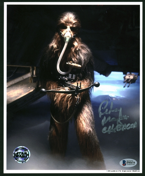Star Wars: Peter Mayhew Signed 8" x 10" Chewbaca Photograph (Beckett/BAS)