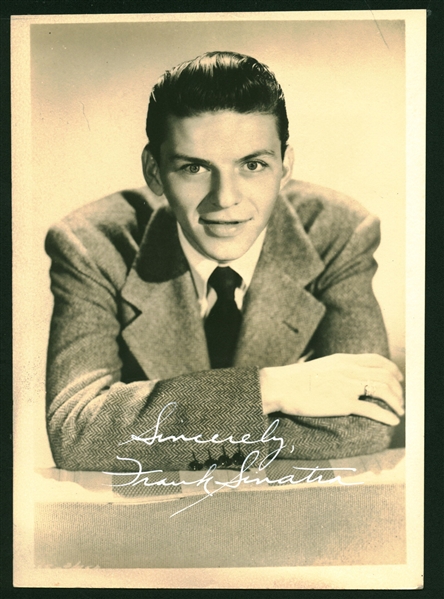 Frank Sinatra Vintage Signed 5" x 7" Sepia Tone Photograph (JSA)