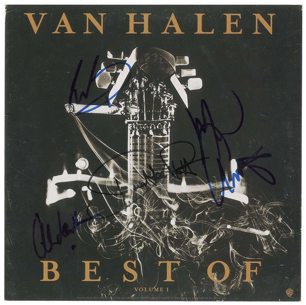 Van Halen Group Signed "Best Of" Album Flat w/ 4 Signatures (Beckett/BAS)