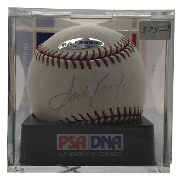 Sandy Koufax Signed OML Baseball - PSA/DNA MINT 9!