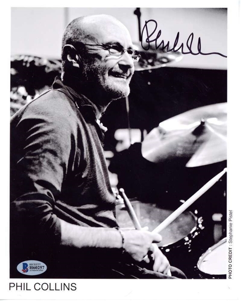 Phil Collins Signed 8" x 10" Promotional Photograph (Beckett/BAS)