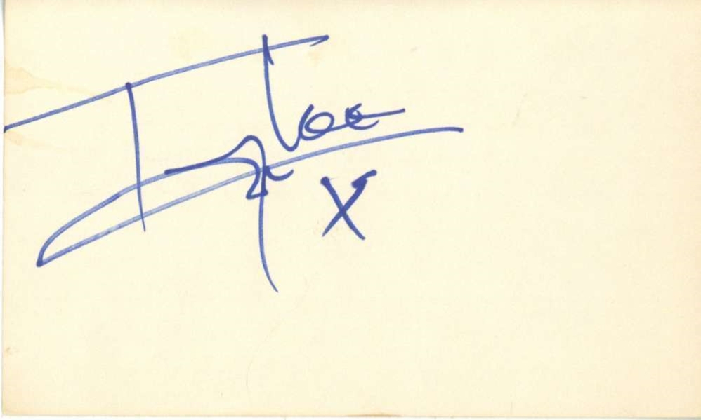 Motley Crue: Tommy Lee Vintage Signed 3" x 5" Index Card (Beckett/BAS)