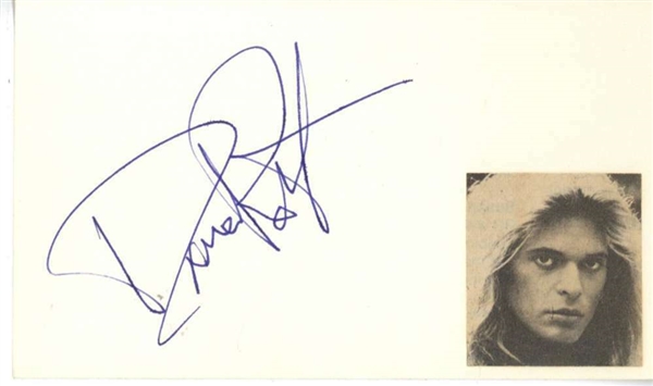 Van Halen: David Lee Roth Vintage Signed 3" x 5" Index Card (Beckett/BAS)