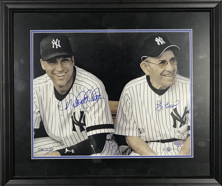 Derek Jeter & Yogi Berra Dual Signed Color 11" x 14" Photograph (Steiner Sports & MLB)