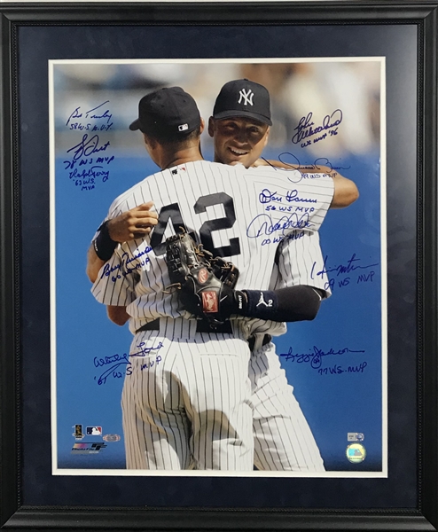 Yankees World Series MVPs Multi-Signed 16" x 20" Photograph w/ Jeter, Rivera, Jackson & Others (Steiner Sports)