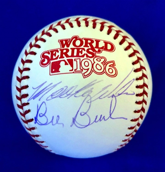 Bill Buckner & Mookie Wilson Signed 1986 World Series Baseball (Steiner Sports)