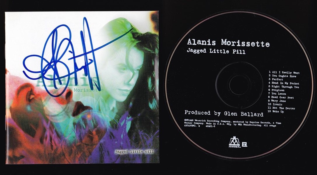 Alanis Morrissette In-Person Signed "Jagged Little Pill" CD Booklet (Beckett/BAS)