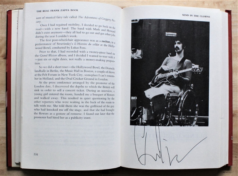 Frank Zappa Signed Hardcover "The Real Frank Zappa Book" (Beckett/BAS)