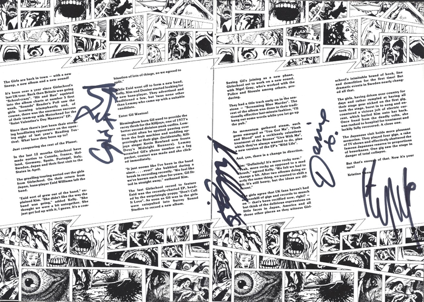Girlschool RARE Band Signed "Screaming Blue Murder" Tour Program (Beckett/BAS)