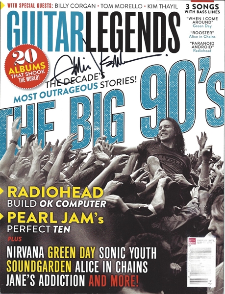Pearl Jam: Eddie Vedder Signed "Guitar Legends" Magazine (Beckett/BAS)
