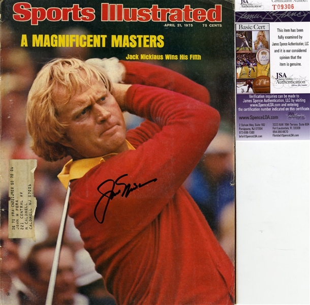 Jack Nicklaus Signed 1975 Sports Illustrated Magazine Cover (JSA)