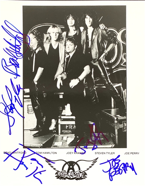 Aerosmith Group Signed 8" x 10" Publicity Photograph (Beckett/BAS LOA)