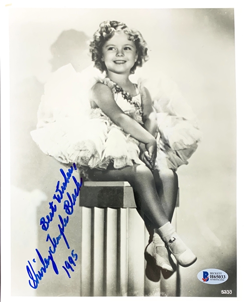 Shirley Temple Signed 8" x 10" B&W Photograph (Beckett/BAS)