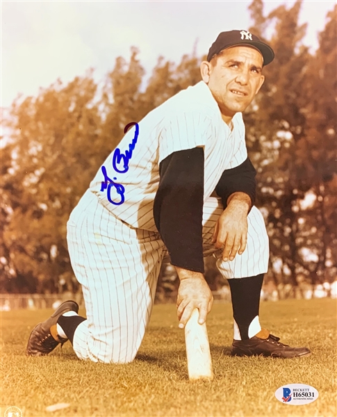Yogi Berra Signed 8" x 10" Color Photo (Beckett/BAS)