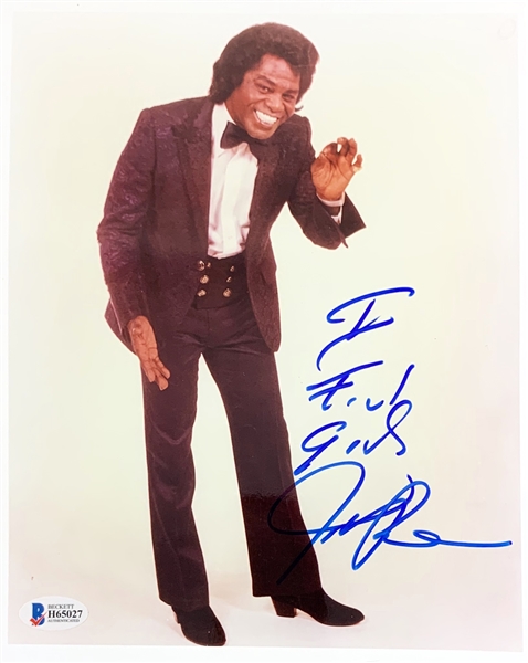 James Brown Signed 8" x 10" Color Photo with "I Feel Good" Inscription (Beckett/BAS)