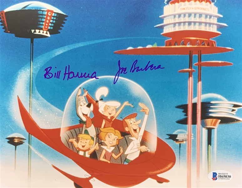 Hanna-Barbera: Bill Hanna & Joe Barbera Dual Signed 8" x 10" Photo from "The Jetsons" (Beckett/BAS)