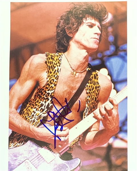 The Rolling Stones: Keith Richards Signed 8" x 10" Color Photo (Beckett/BAS)