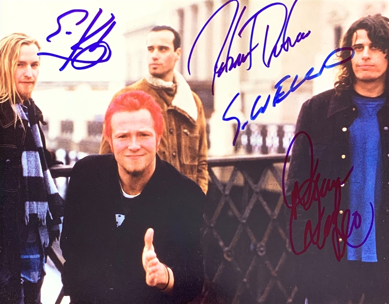 Stone Temple Pilots Group Signed 8" x 10" Color Photo (Original Lineup)(Beckett/BAS)