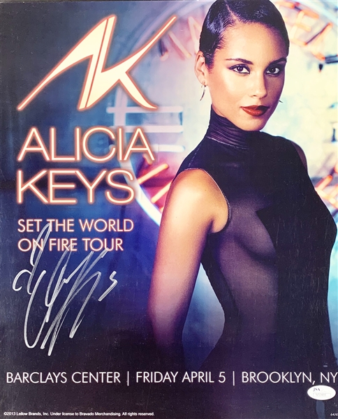 Alicia Keys Signed 12" x 15" Concert Poster (JSA)