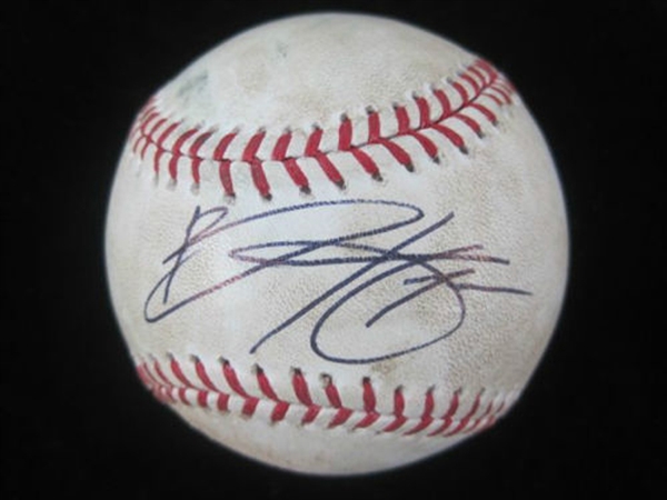 Bryce Harper Signed & Game Used Baseball from First Ever MLB Game at Nationals Park! (JSA & MLB Authentication)