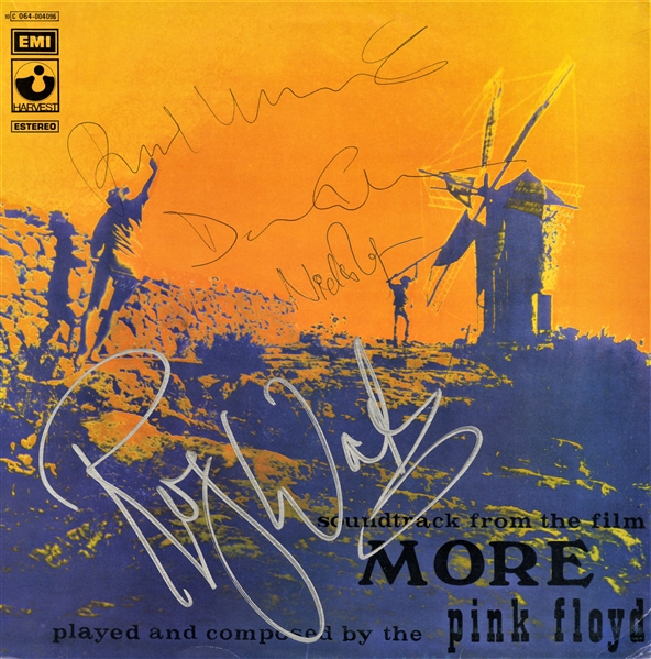 Pink Floyd Rare Complete Group Signed "MORE" Soundtrack Album w/ All 4 Sigs! (REAL/Epperson & Floyd Authentic)
