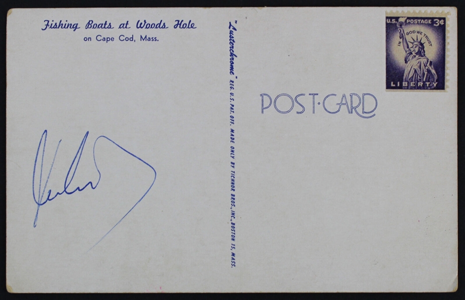 John F. Kennedy Signed Cape Cod Postcard (JSA)