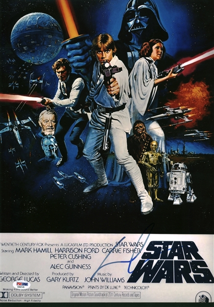 Star Wars: George Lucas Signed 11" x 17" Mock Poster (PSA/DNA)
