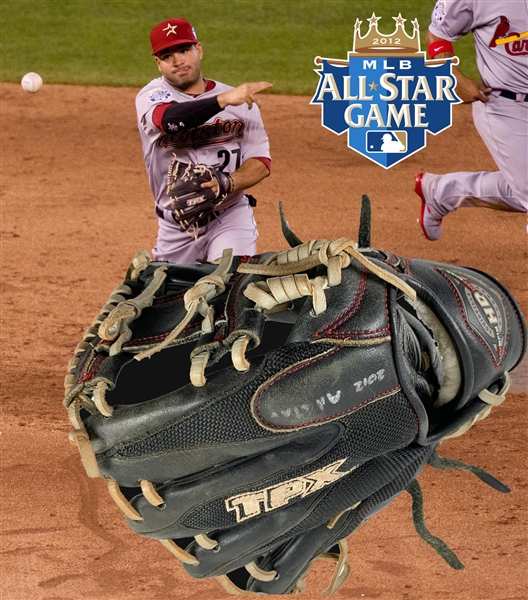 2012 Jose Altuve PHOTO MATCHED Game Used & Signed Fielding Glove :: Used in 2012 All-Star Game & More! (Beckett/BAS Autograph COA & PSA/DNA G/U Guaranteed)