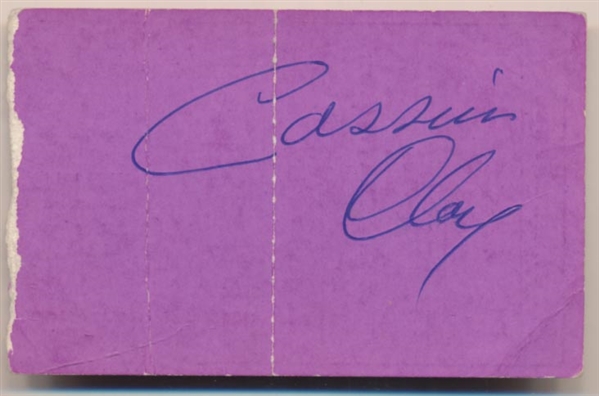 Cassius Clay Vintage Signed Liston vs. Patterson II 1963 Fight Ticket That Set Up Ali/Liston Super Fight! (JSA)