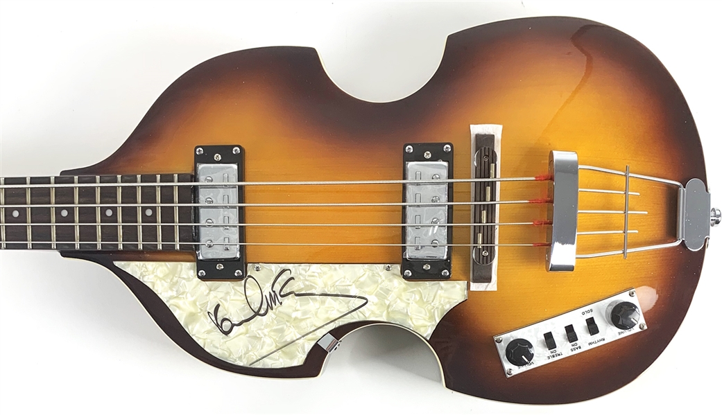  The Beatles: Paul McCartney Superbly Signed Left-Handed Hofner Bass Guitar - The Iconic Beatle Bass! (Epperson/REAL)