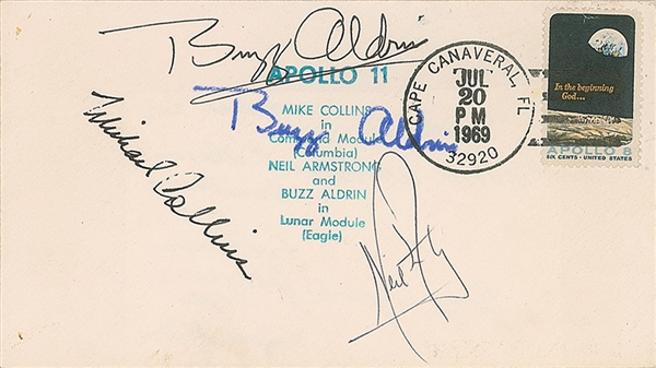 Apollo 11 Crew Signed July 20th, 1969 Postmarked First Day Cover w/ Armstrong, Collins & Aldrin! (Beckett/BAS)