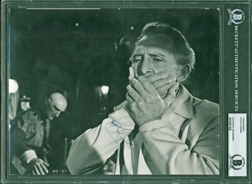 Peter Cushing Rare Vintage Signed 8" x 10" Photograph (Beckett/BAS Encapsulated)